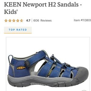 Keen size 2 sandals. Worn less than 3 times